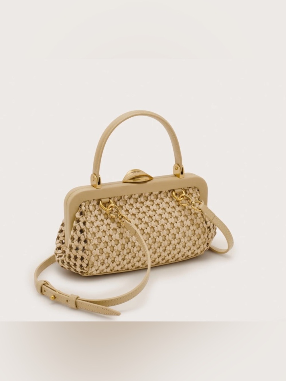 Cult Gaia ZUMA MINI CROSSBODY BAG in color SAND NWT - Picture 2 of 8